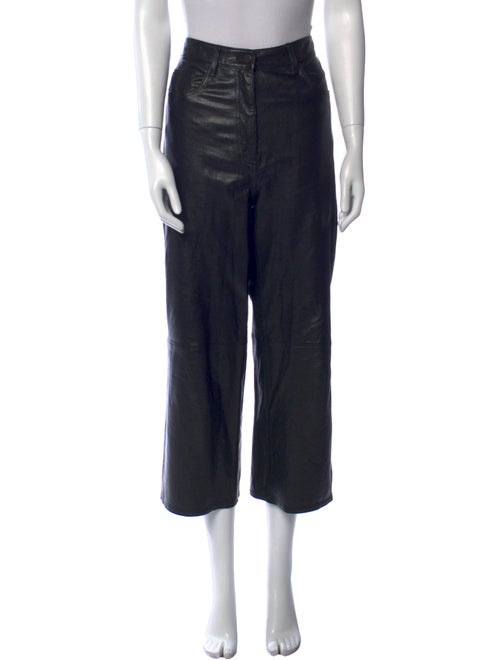 Tibi Lamb Leather Wide Leg Pants