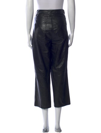 Tibi Lamb Leather Wide Leg Pants