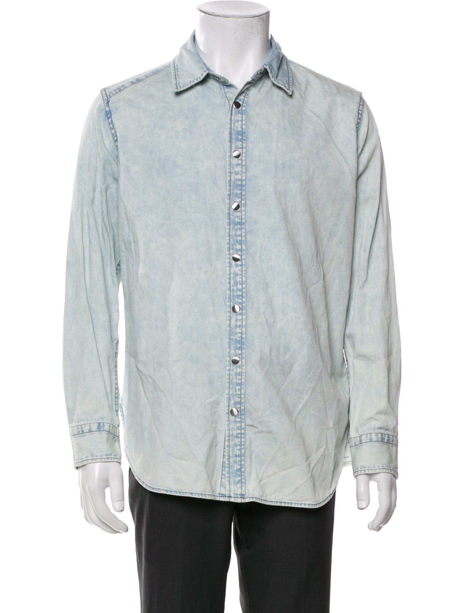 Tibi Long Sleeve Denim Shirt