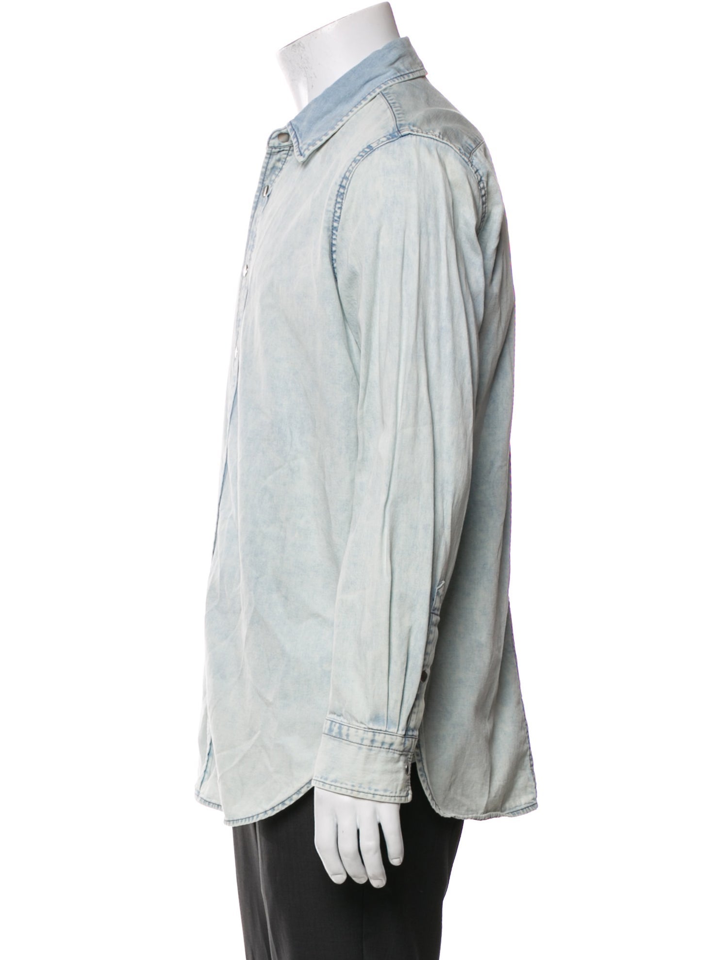 Tibi Long Sleeve Denim Shirt