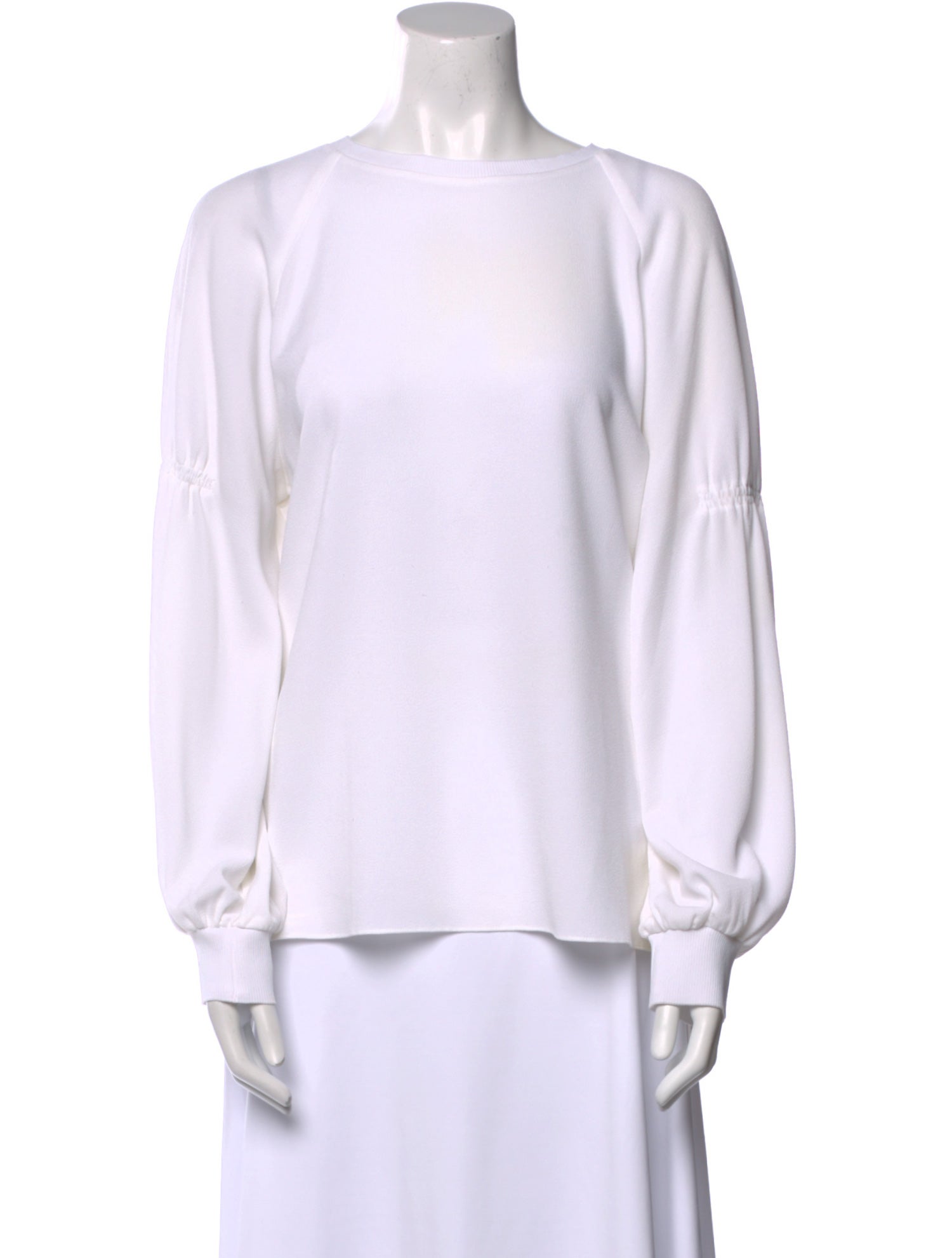 Tibi Scoop Neck Long Sleeve Sweatshirt