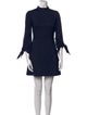 Tibi Mock Neck Mini Dress