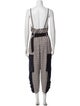 Tibi Plaid Print Square Neckline Jumpsuit