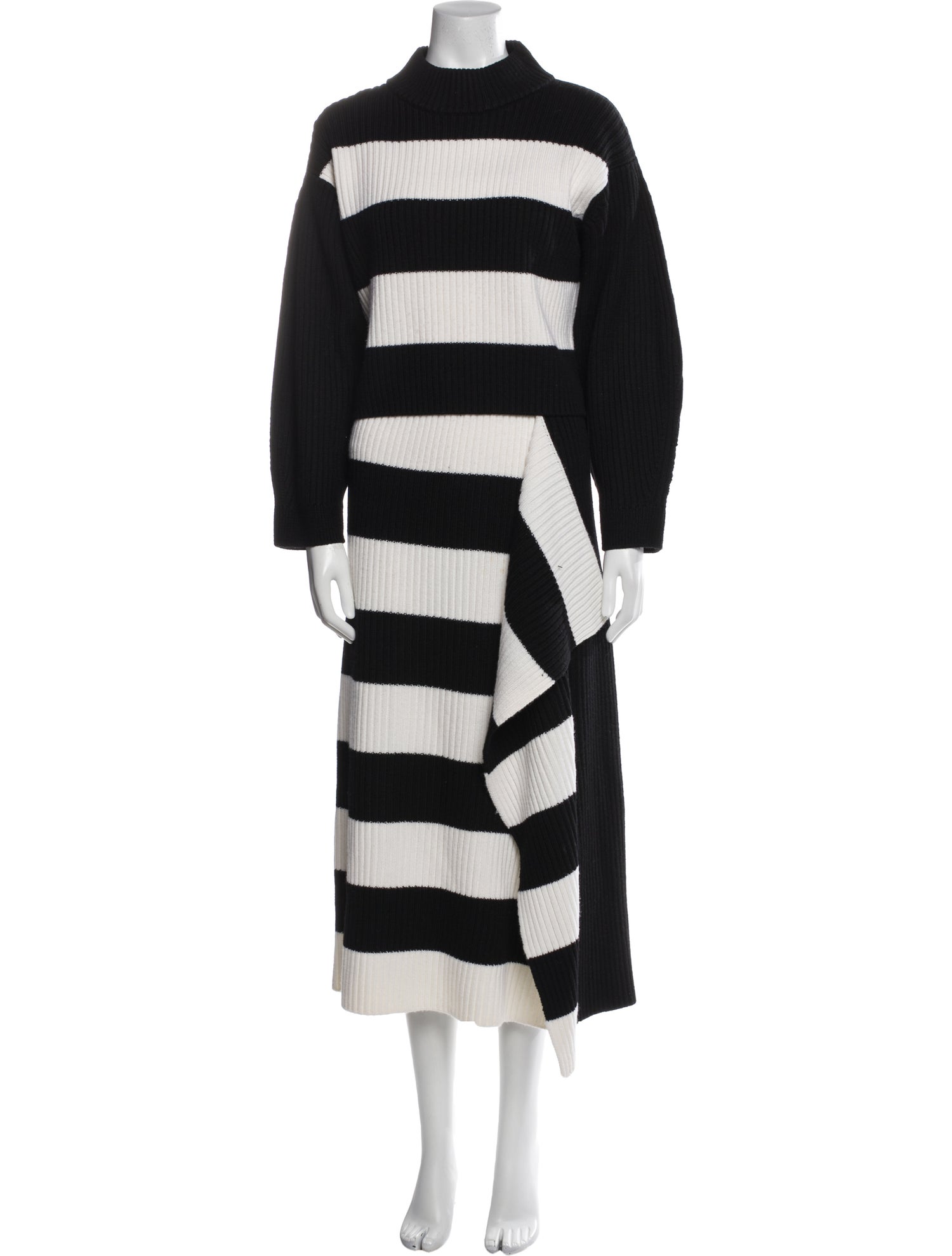 Tibi Merino Wool Striped Skirt Set