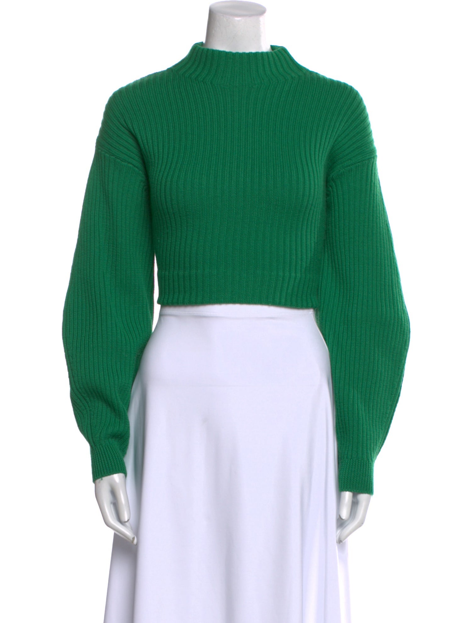 Tibi Merino Wool Mock Neck Sweater