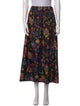 Tibi Floral Print Midi Length Skirt