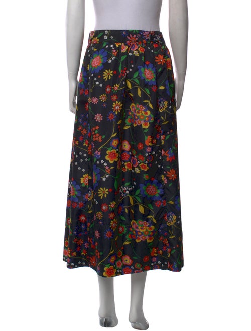 Tibi Floral Print Midi Length Skirt