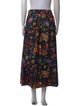 Tibi Floral Print Midi Length Skirt