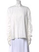 Tibi Bateau Neckline Long Sleeve Blouse