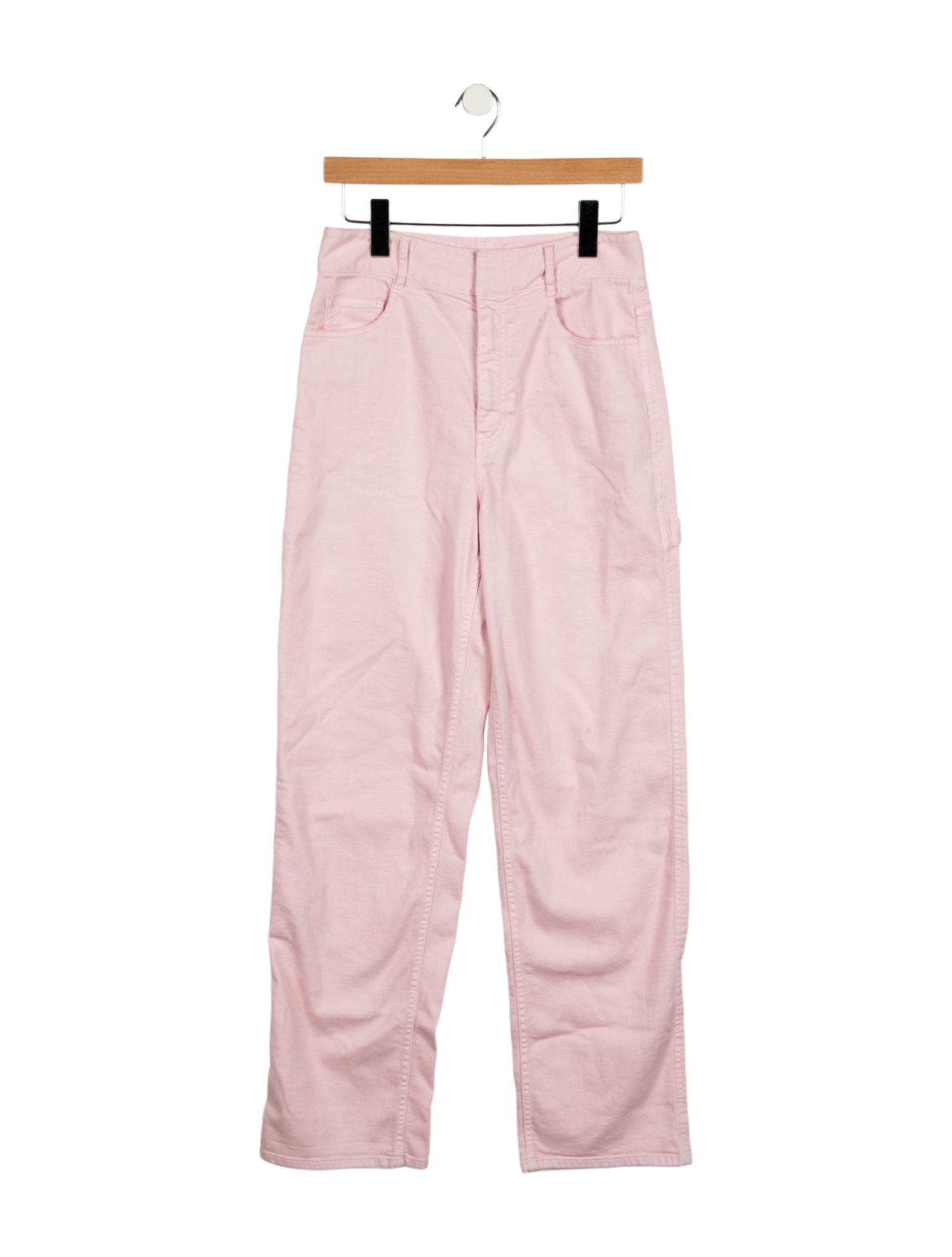 Tibi High-Rise Straight Leg Jeans