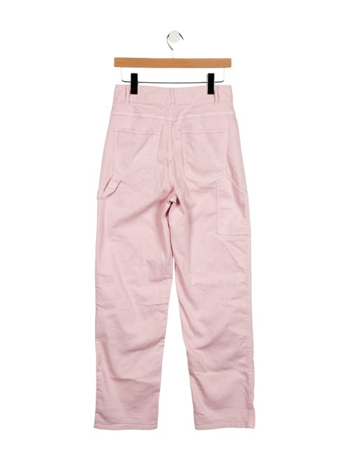 Tibi High-Rise Straight Leg Jeans