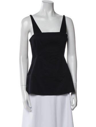 Tibi Square Neckline Sleeveless Top