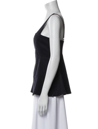 Tibi Square Neckline Sleeveless Top