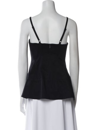 Tibi Square Neckline Sleeveless Top