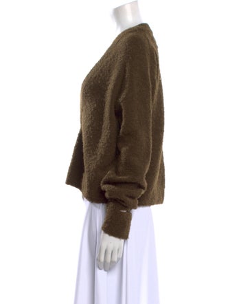 Tibi Alpaca V-Neck Sweater