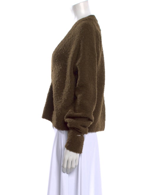 Tibi Alpaca V-Neck Sweater