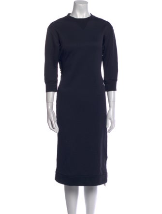 Tibi Crew Neck Midi Length Dress