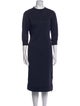 Tibi Crew Neck Midi Length Dress
