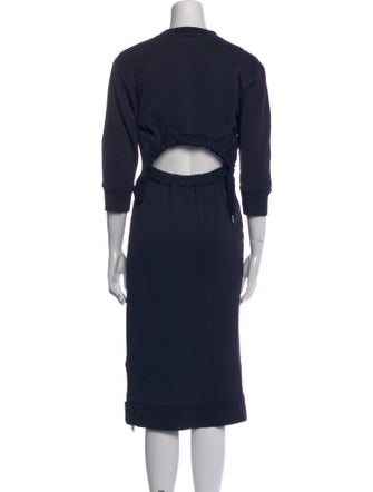Tibi Crew Neck Midi Length Dress