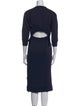 Tibi Crew Neck Midi Length Dress