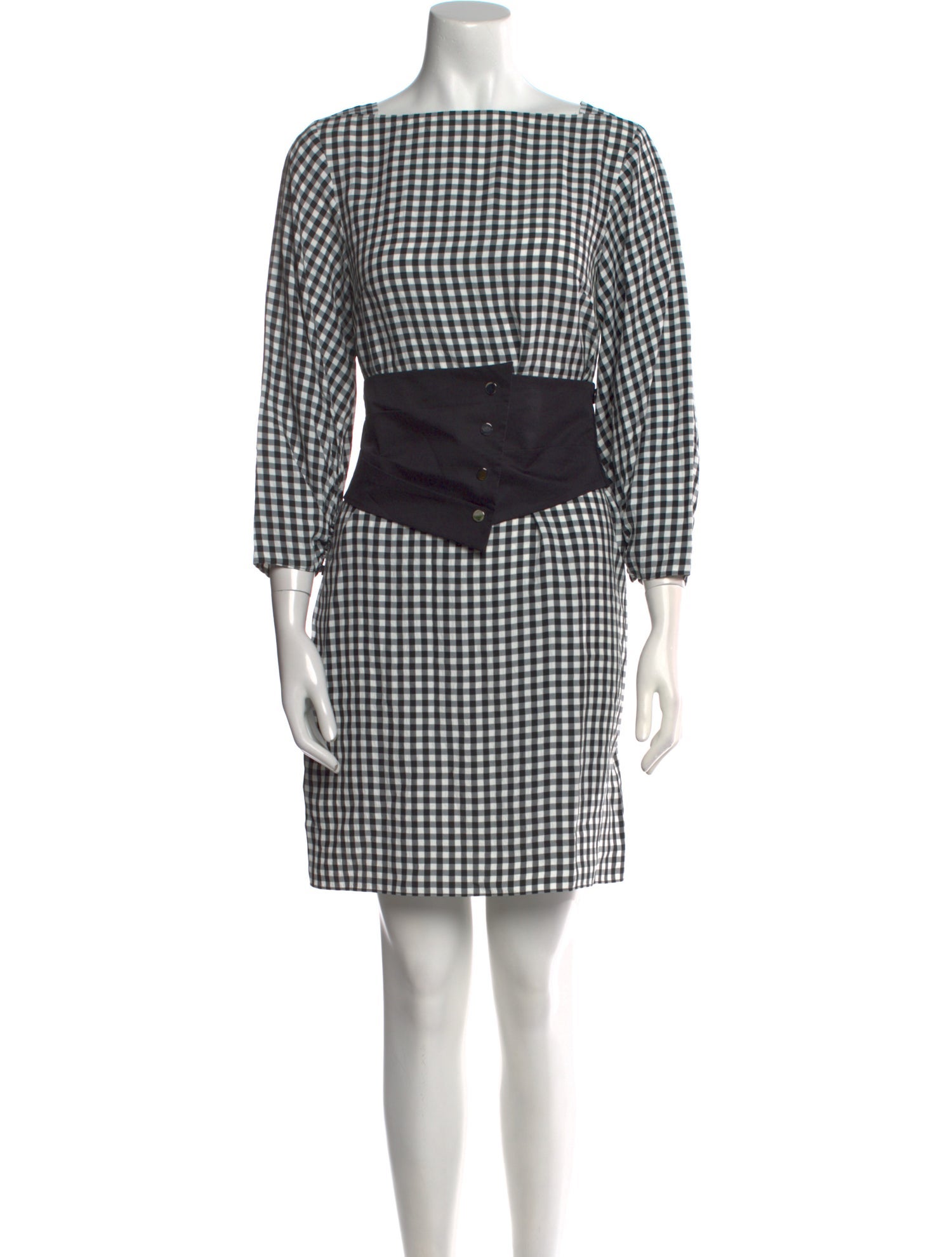 Tibi Plaid Print Mini Dress