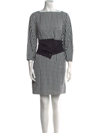 Tibi Plaid Print Mini Dress