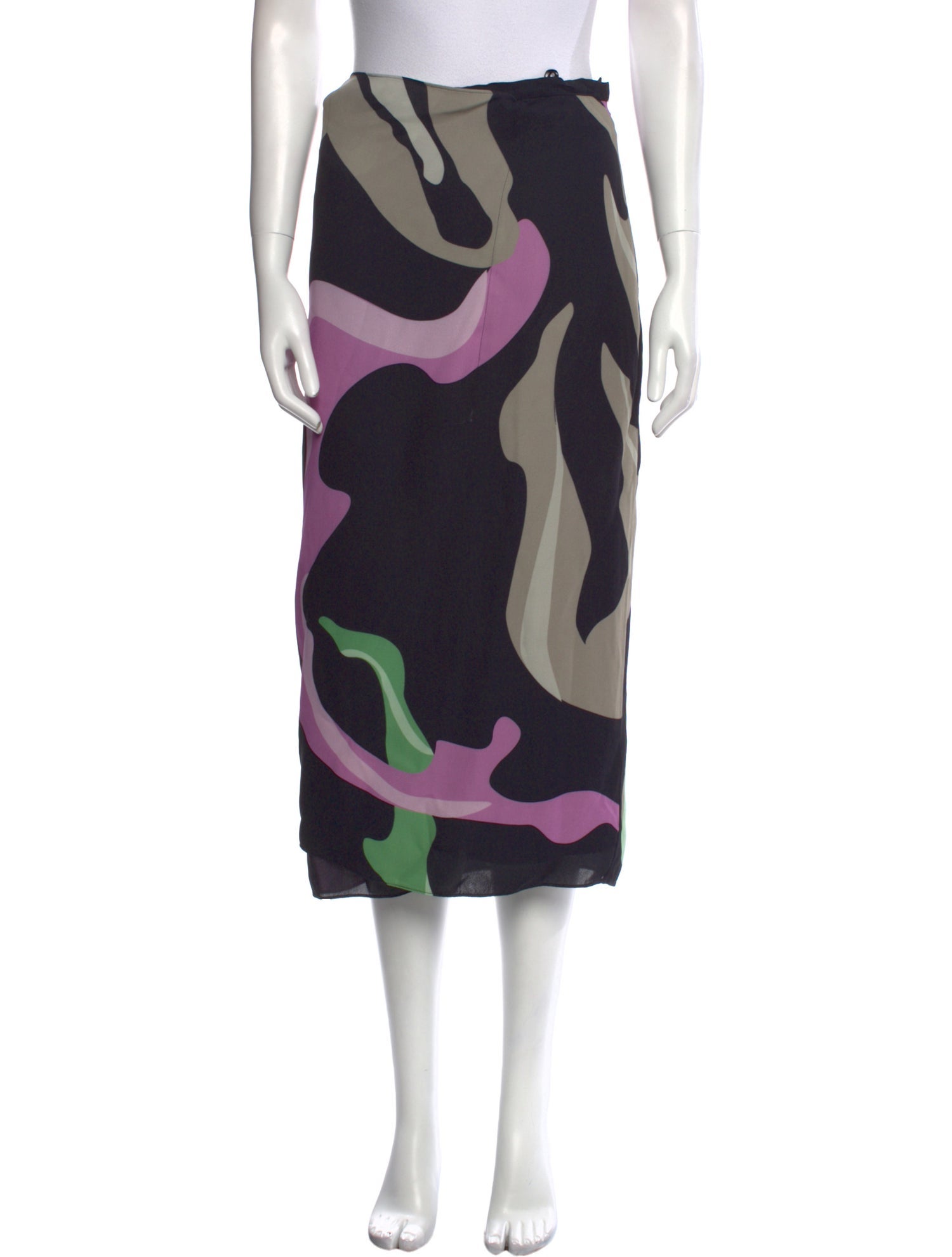 Tibi Printed Midi Length Skirt