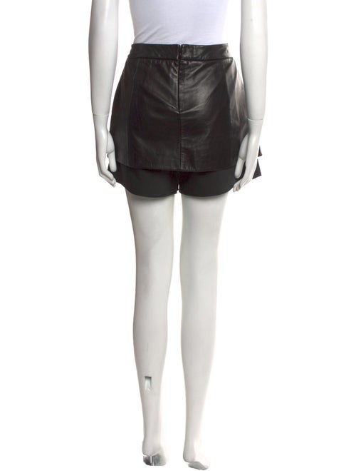 Tibi Leather Mini Shorts