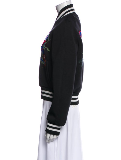 Tibi Floral Print Bomber Jacket