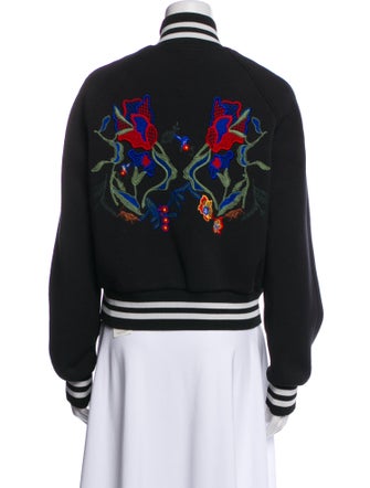 Tibi Floral Print Bomber Jacket