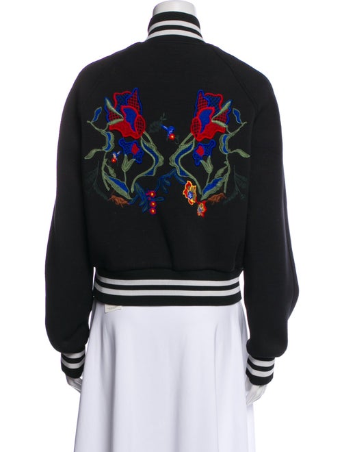 Tibi Floral Print Bomber Jacket