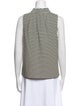 Tibi Striped Mock Neck Top