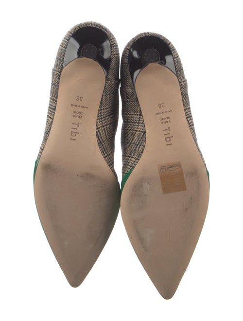 Tibi Tweed Houndstooth Print Boots