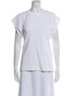 Tibi Crew Neck Short Sleeve T-Shirt