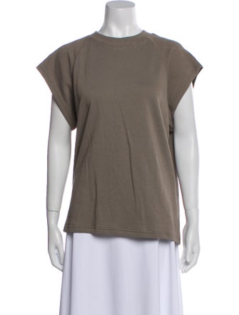 Tibi Crew Neck Short Sleeve T-Shirt