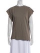Tibi Crew Neck Short Sleeve T-Shirt