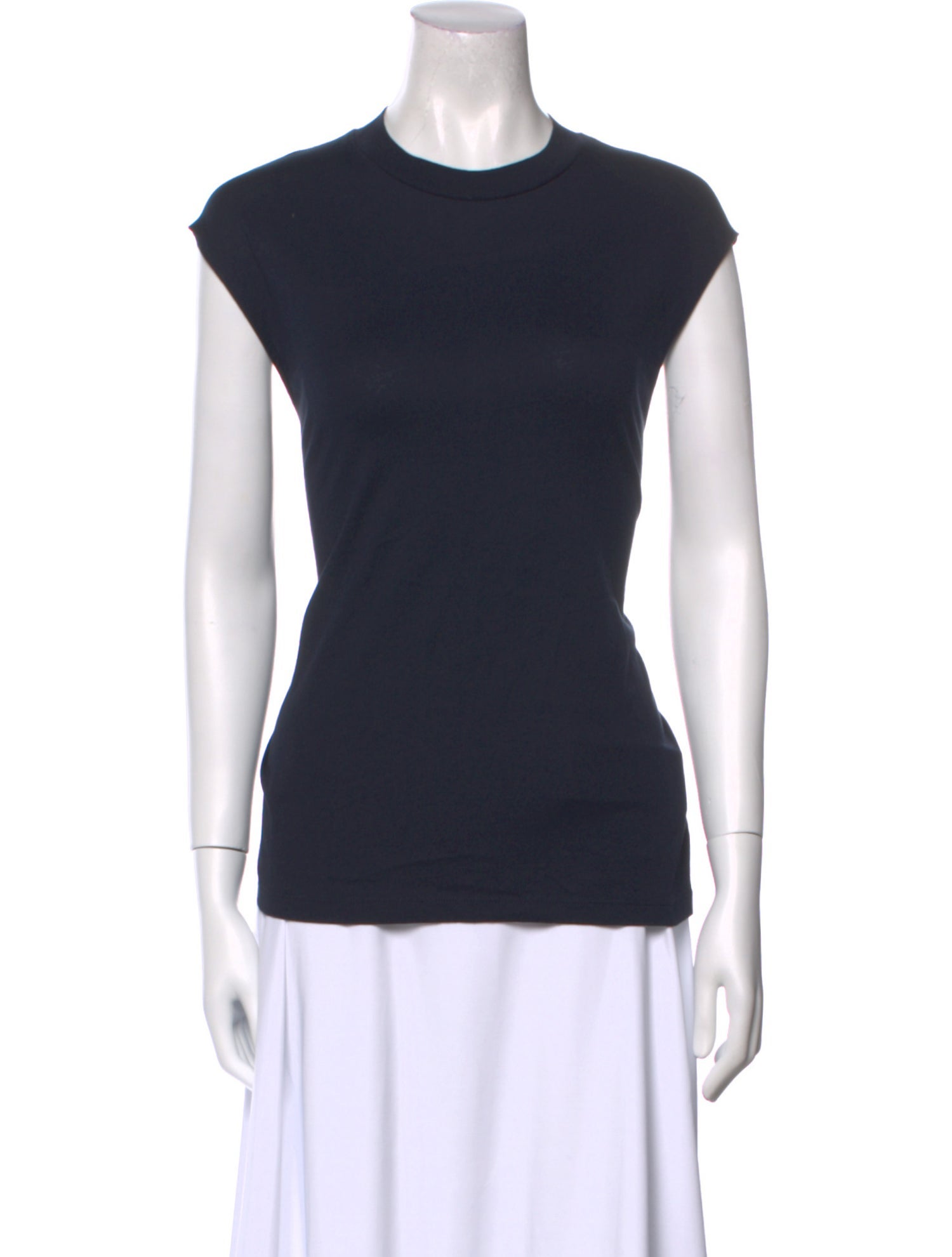 Tibi Crew Neck Short Sleeve Top