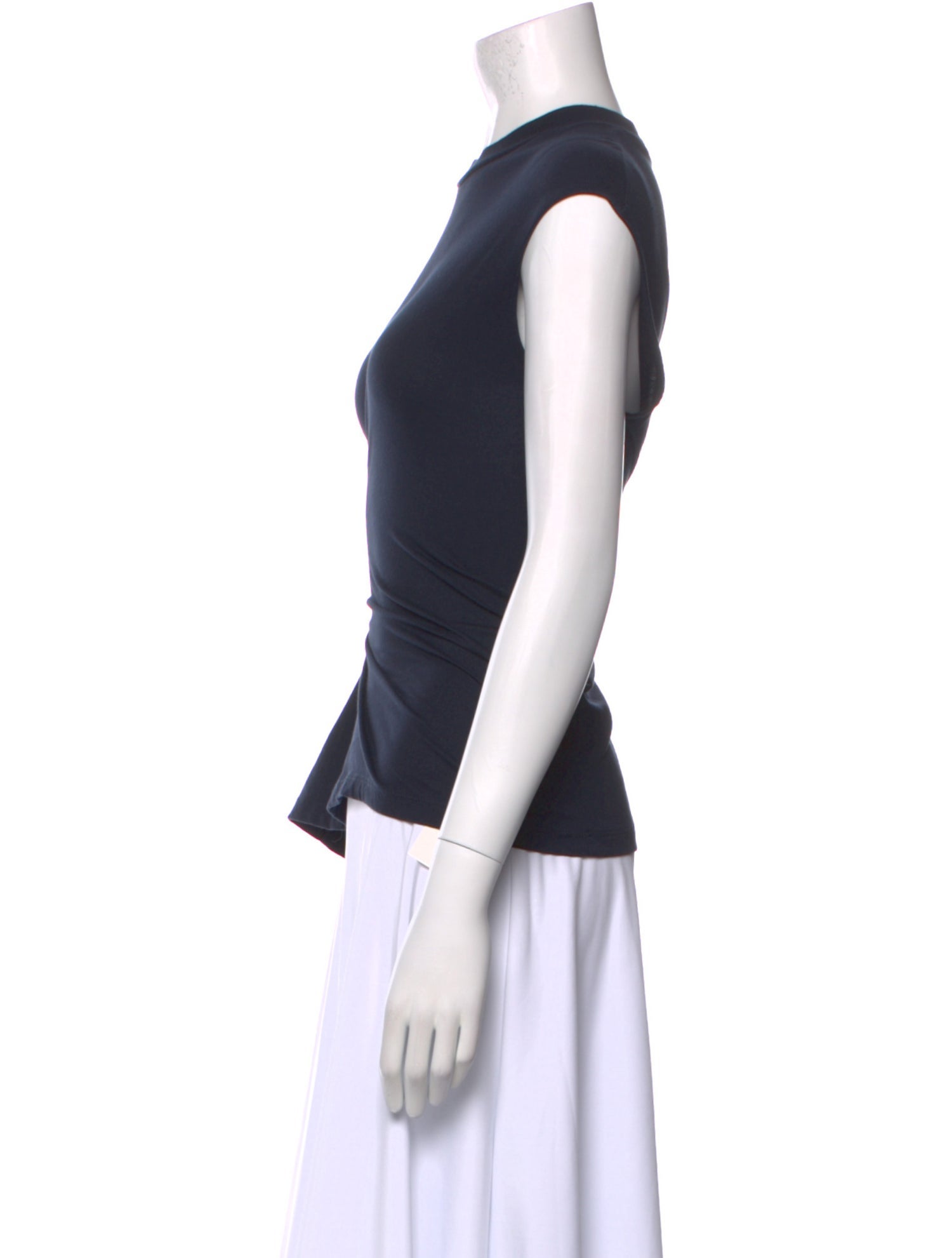 Tibi Crew Neck Short Sleeve Top
