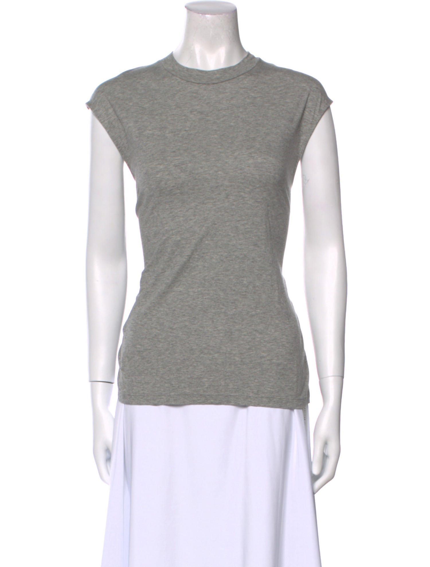 Tibi Crew Neck Short Sleeve Top