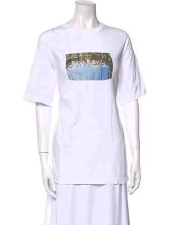 Tibi Graphic Print Crew Neck T-Shirt