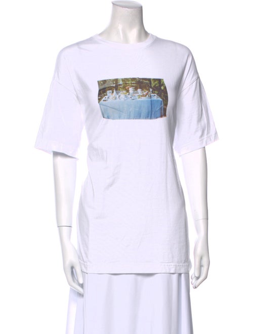 Tibi Graphic Print Crew Neck T-Shirt