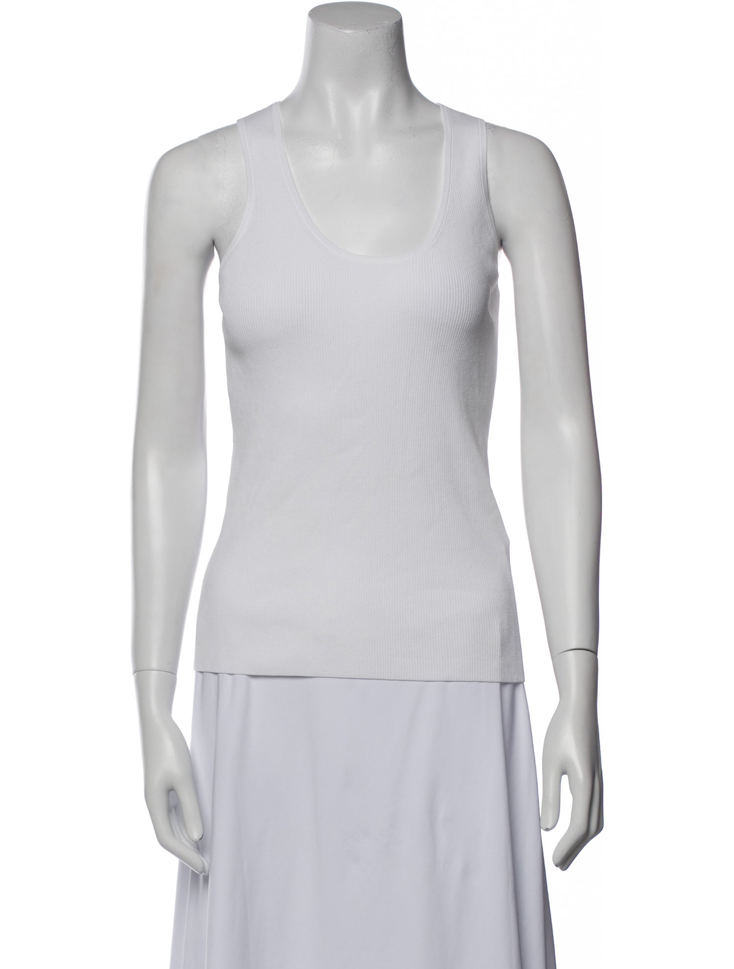 Tibi Scoop Neck Sleeveless Top