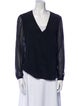 Tibi Silk V-Neck Blouse