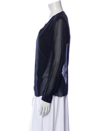 Tibi Silk V-Neck Blouse