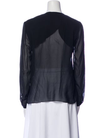 Tibi Silk V-Neck Blouse