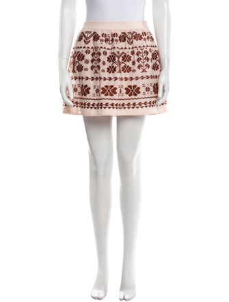 Tibi Printed Mini Skirt