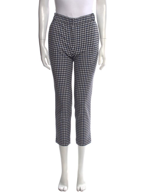 Tibi Plaid Print Straight Leg Pants