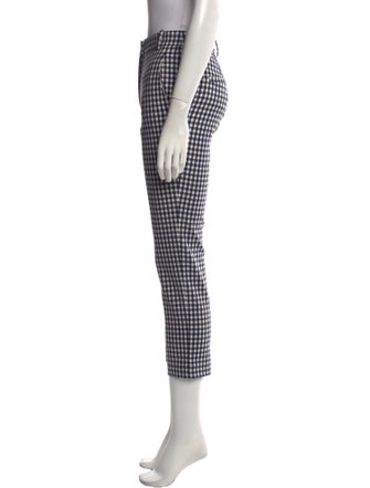 Tibi Plaid Print Straight Leg Pants