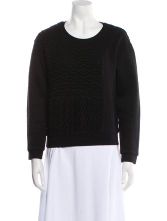 Tibi Crew Neck Long Sleeve Sweatshirt