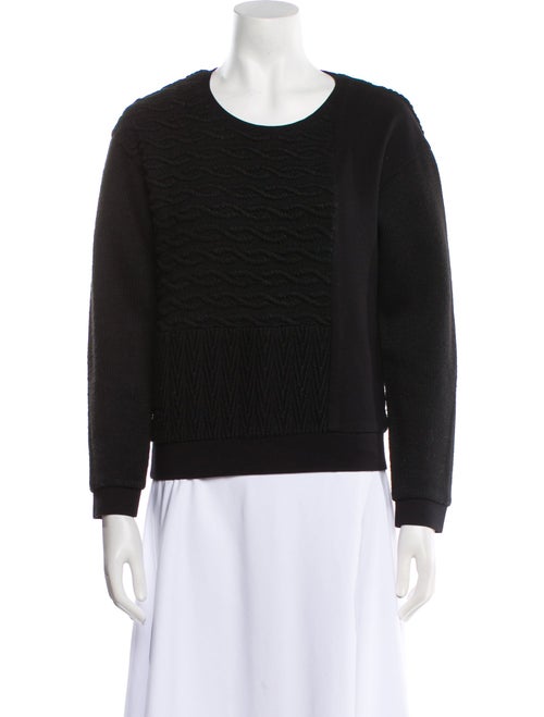 Tibi Crew Neck Long Sleeve Sweatshirt